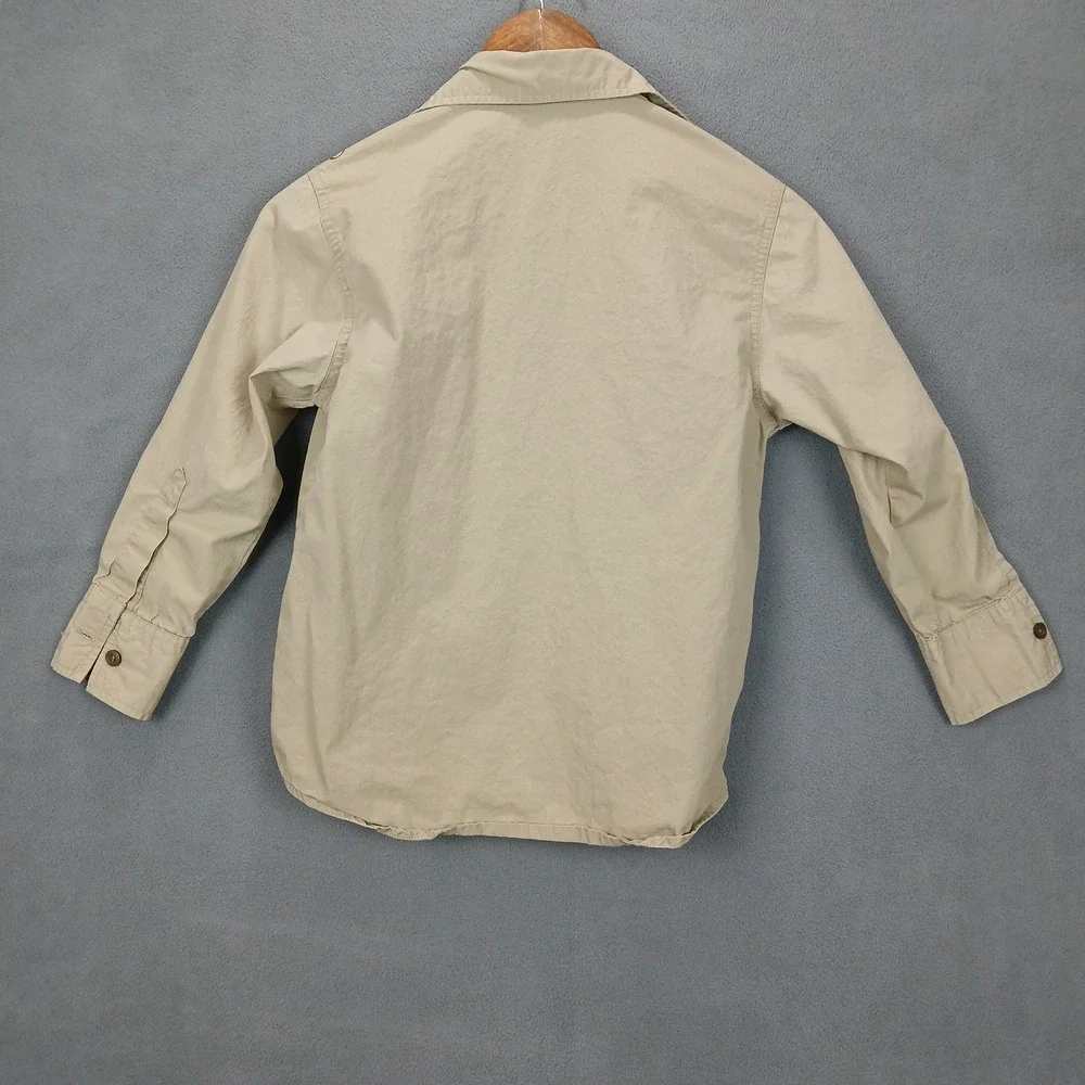 Uproar Western Shirt Boys Small Beige Cotton‎ Tree Embroidered Cowboy Button Up